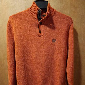 Chaps Mockneck Quarter Button Sweater - Mens Size Small
